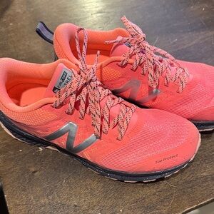 New Balance Coral Running Shoes with Gray Accents